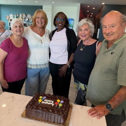 people celebrating a birthday