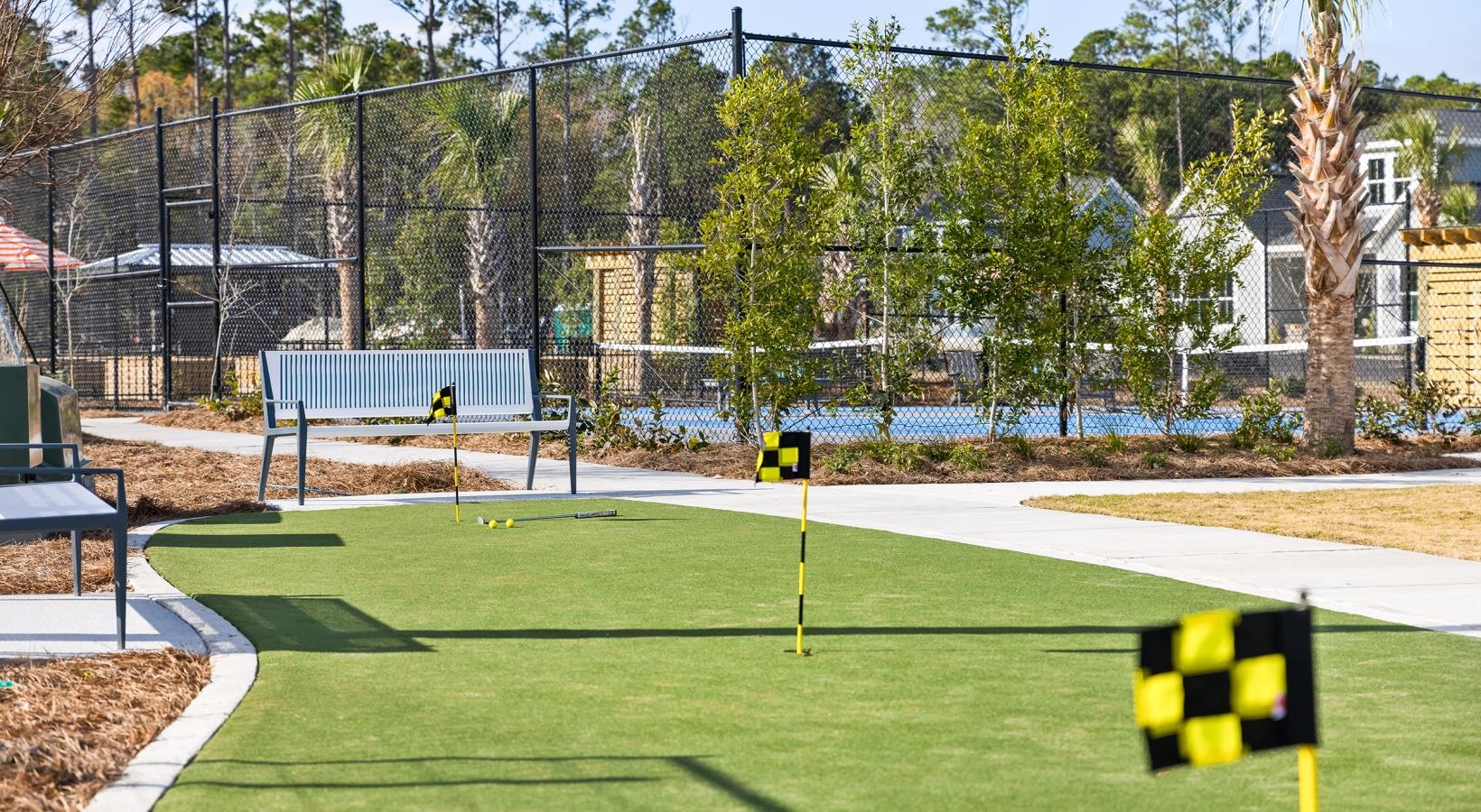 The essence of exceptional living a football field with a fence