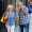 a couple walking with shopping bags